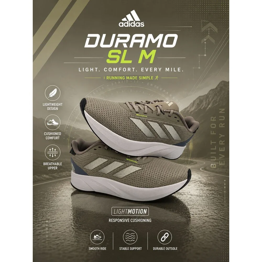 adidas Duramo SL M Running Shoes M US 10  11.5W Wonder Taupe White New GW Box